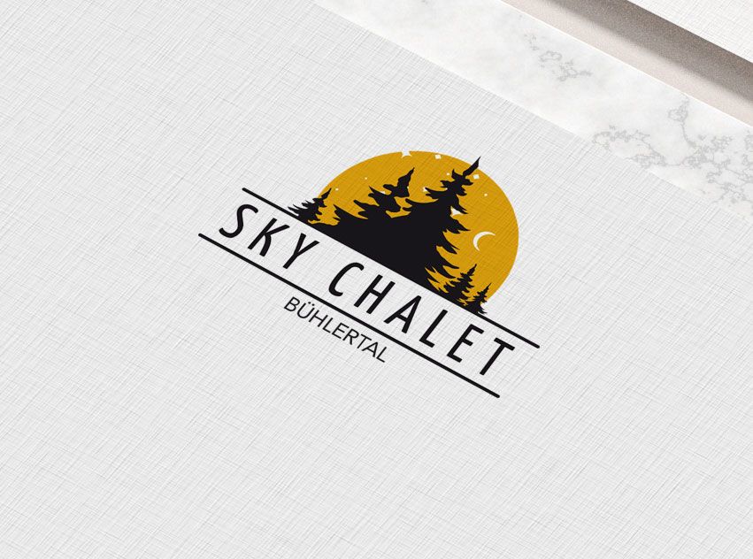Logo Design für Hotel "Sky Chalet" im Bühlertal