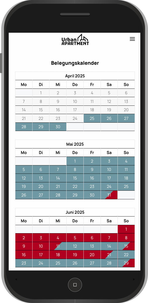 responsiver belegungskalender