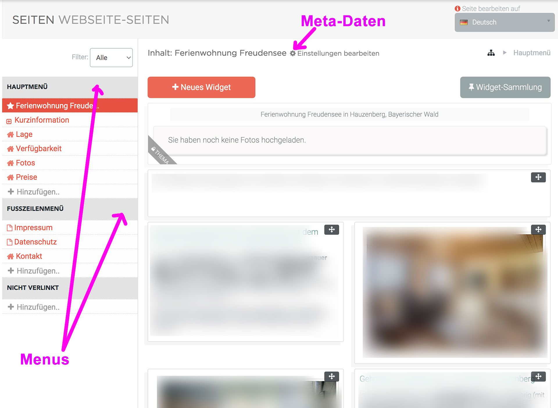 Lodgify Homepage Baukasten