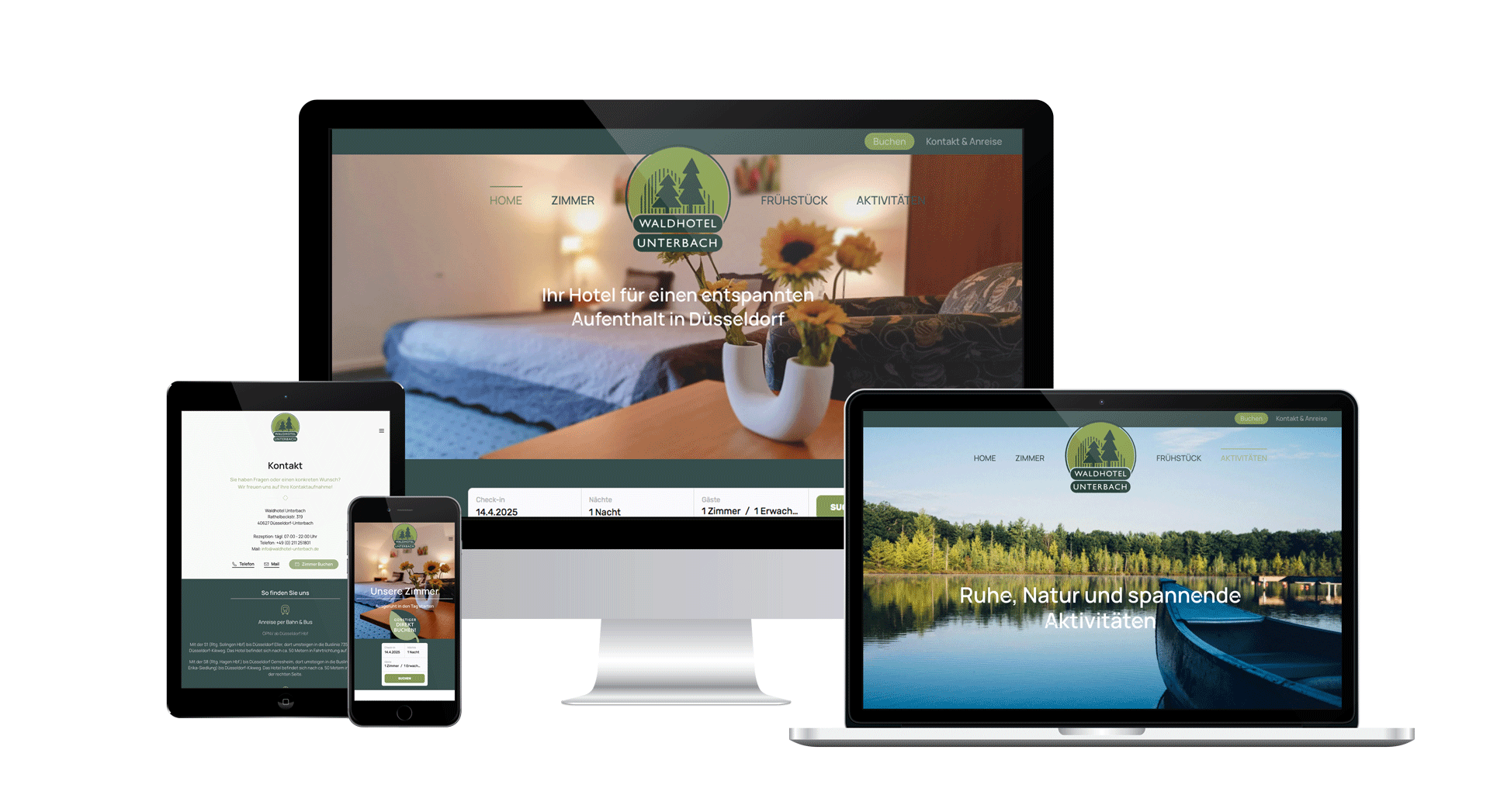 Responsives Webdesign für Waldhotel Unterbach-Düsseldorf