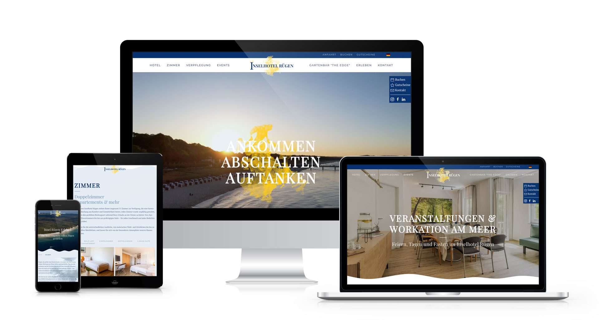 Responsives Webdesign für Inselhotel Rügen