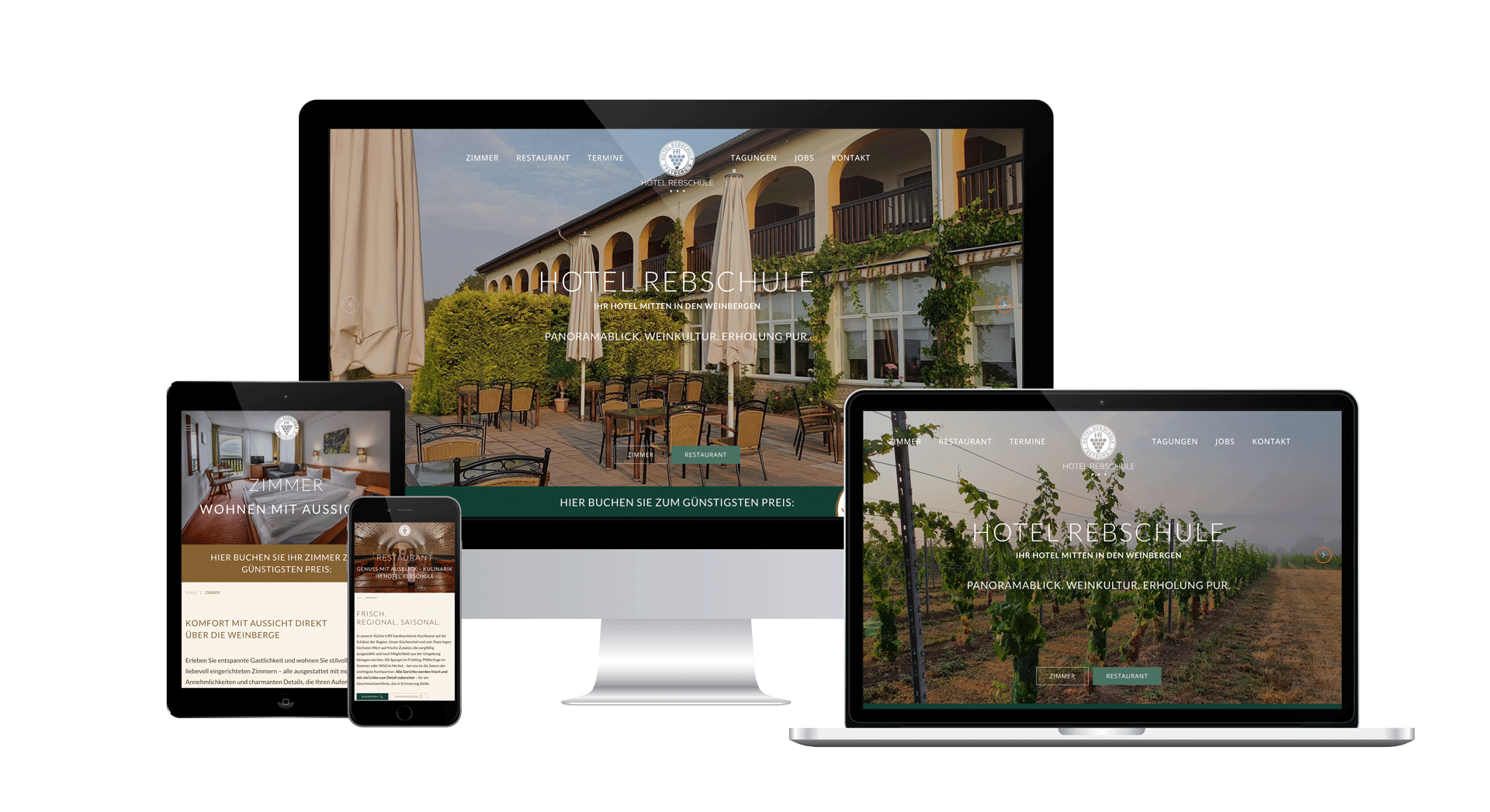 Webdesign für Hotel Rebschule in Freyburg