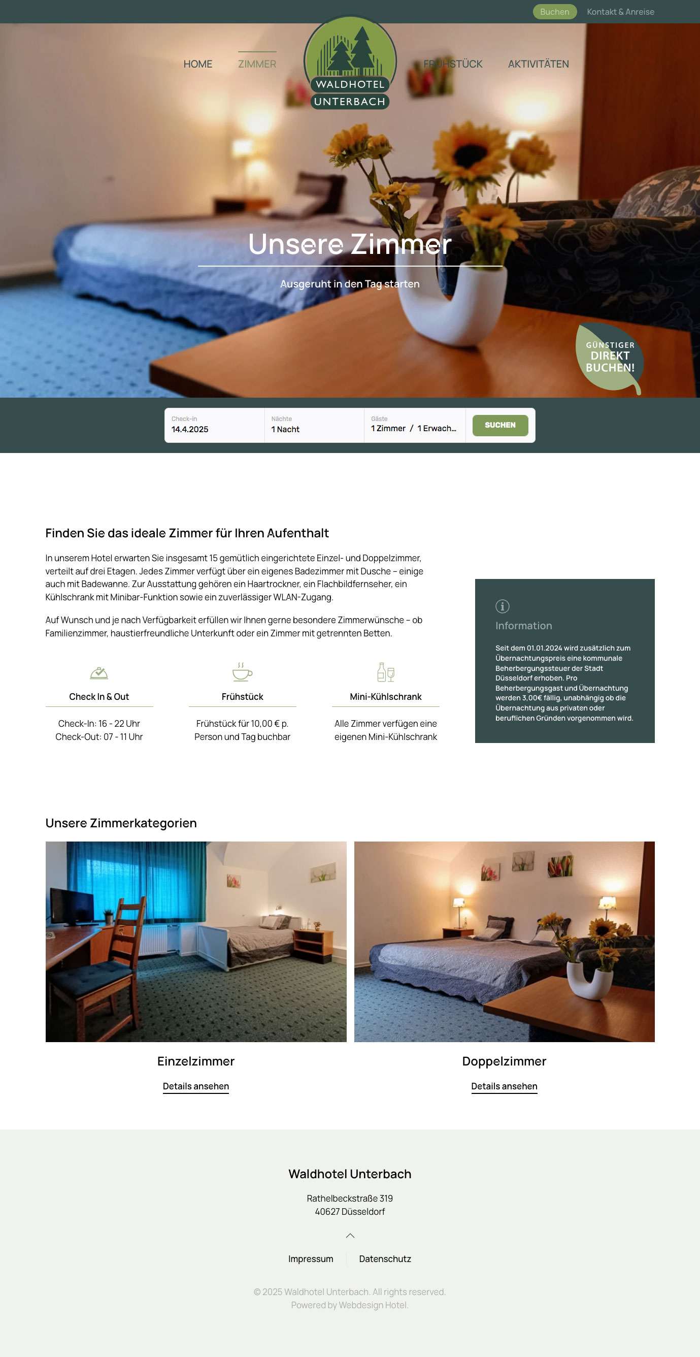 Inselhotel Rügen Zimmer Übersichtseite