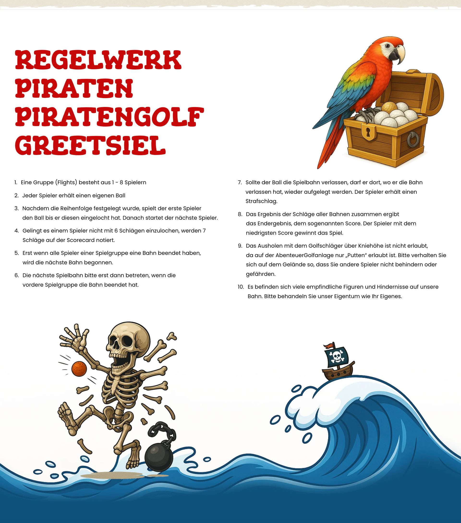 Regel bei Piratengolf Greetsiel